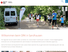 Tablet Screenshot of drk-sandhausen.de